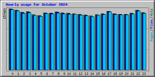 Hourly usage for October 2024