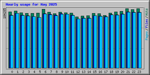 Hourly usage for May 2025