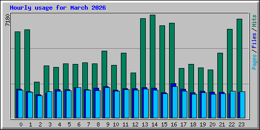 Hourly usage for March 2026