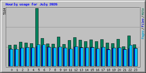 Hourly usage for July 2026