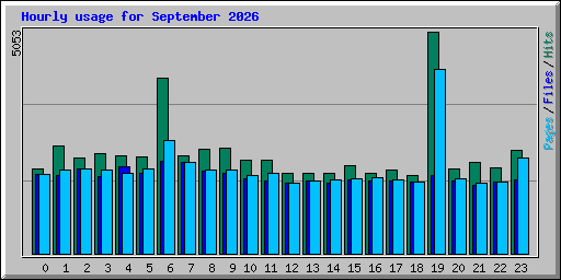 Hourly usage for September 2026