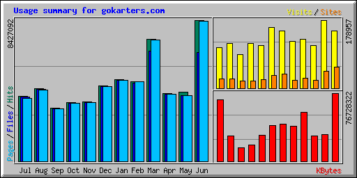 Usage summary for gokarters.com